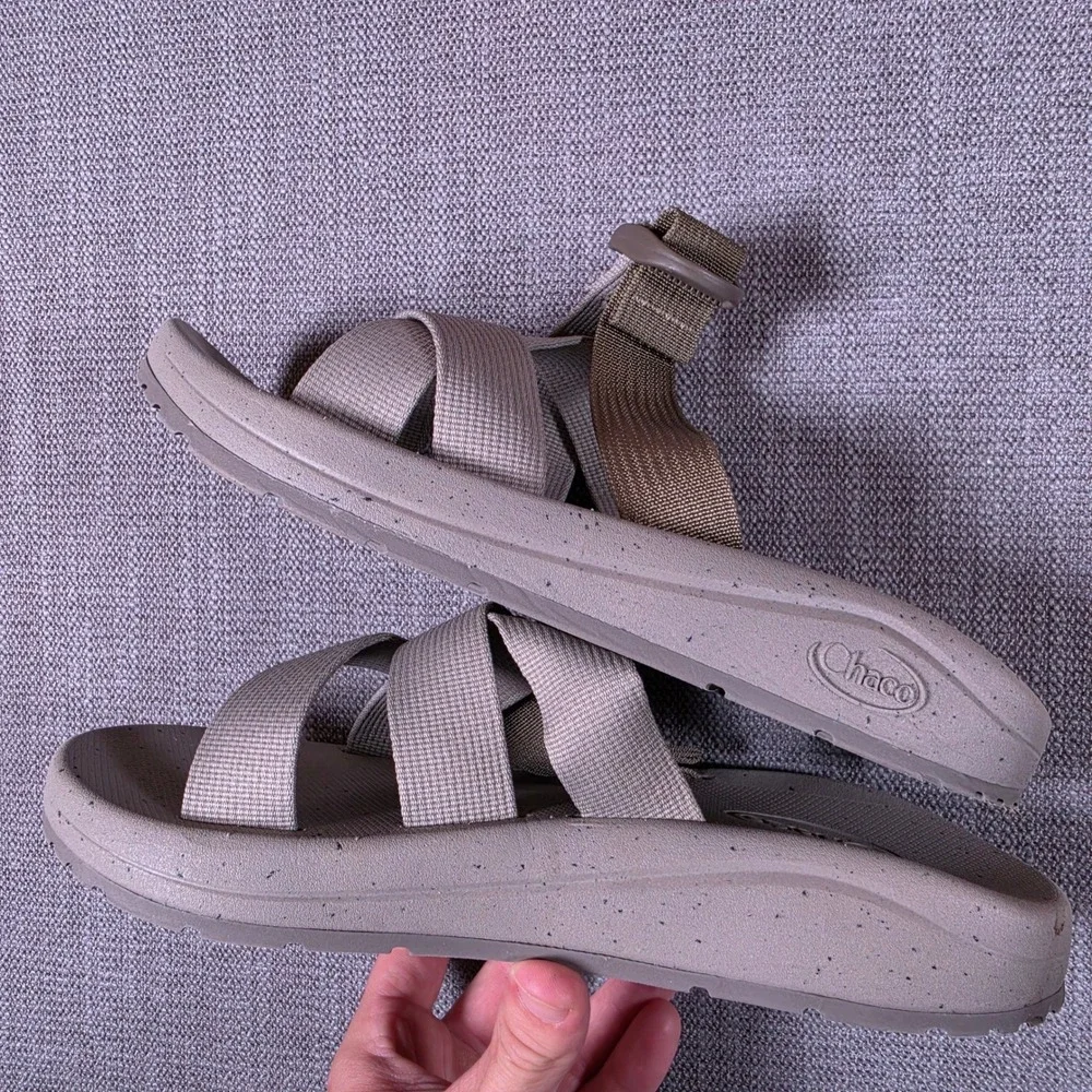 Chaco Chillos Slide Mens 8 Gray Adjustable Strap Lightweight Sandals